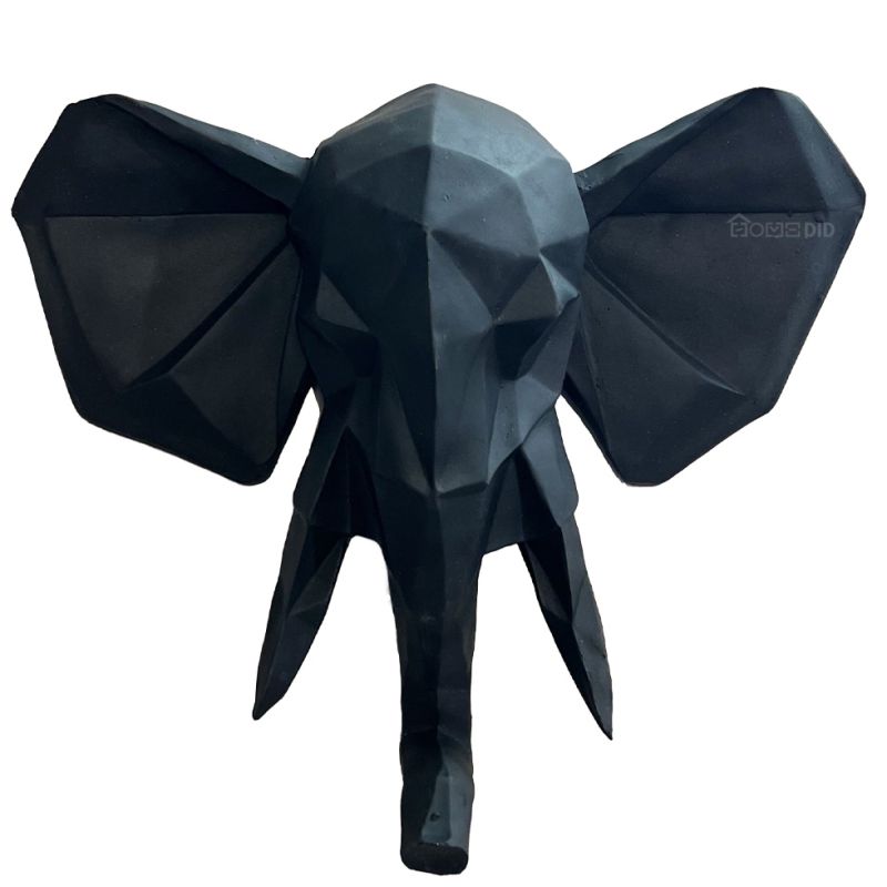 elephant head wall sculpture graphic design